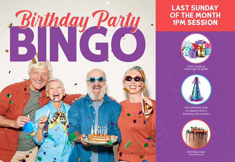 Birthday door prizes - drawings for Free Play and other gifts at Tulalip Bingo & Slots!